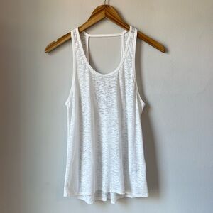 lululemon Breeze Through Burnout Open Back Tank White Size 4
